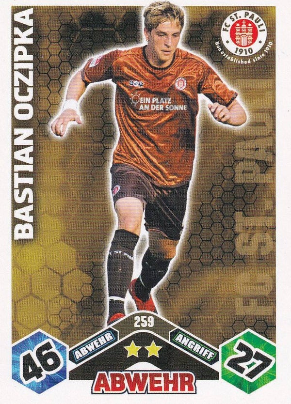 Bastian Oczipka / FC St. Pauli / Topps Match Attax 2010 / Basis Karte / Nr. 259
