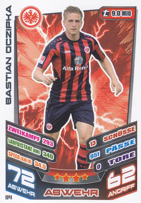 Bastian Oczipka / Eintracht Frankfurt / Topps Match Attax 2013 / Basis Karte / Nr. 94