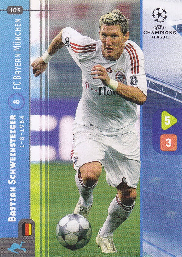 Bastian Schweinsteiger / FC Bayern München / Panini Champions League 2008 / Basis Karte / Nr.105