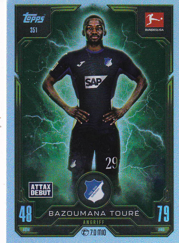 Bazoumana Toure - TSG Hoffenheim - Topps Match Attax 2025 - Rising Star Attax Debüt - Nr. 351