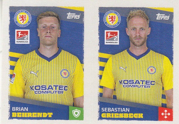 Brian Behrendt & Sebastian Griesbeck / Eintracht Braunschweig / Topps 2023 / Doppelbild / Nr. 399 Nr.400