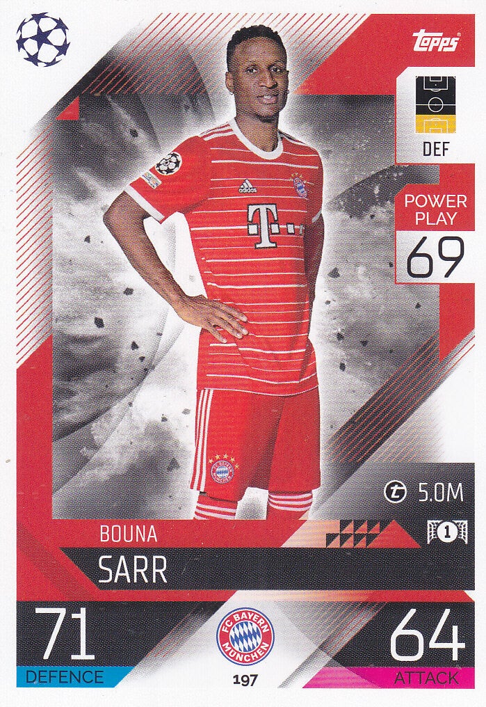Bouna Sarr / FC Bayern München / Topps Champions League 2022 / Basis Karte / Nr.197
