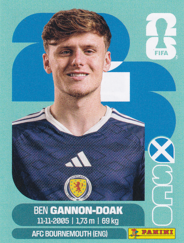 Ben Gannon-Doak - Schottland - Panini WM 2026 - Basis Bild - SCO20