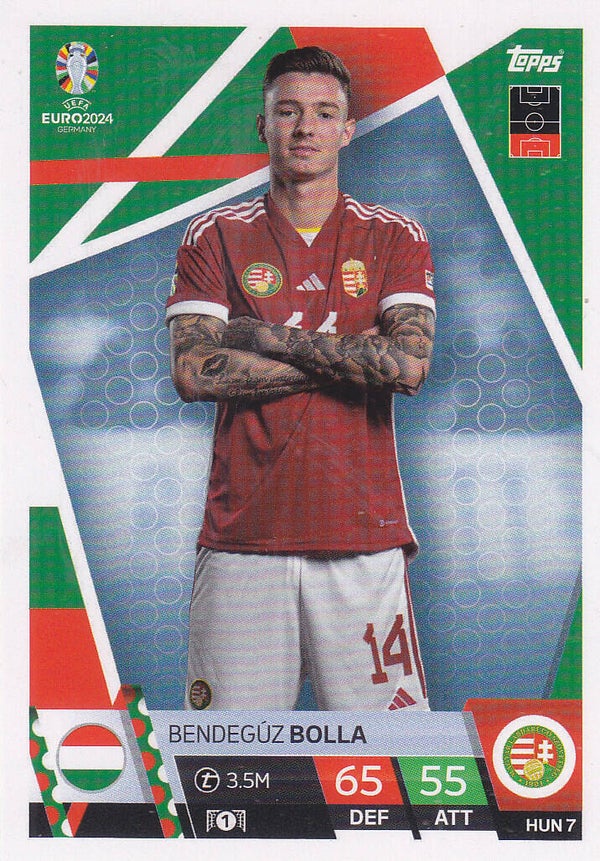Bendegüz Bolla / Ungarn / Topps EM 2024 / Basis Karte / Nr. HUN 7