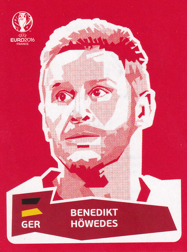 Benedikt Höwedes - Deutschland - Panini EM 2016 - Coka Cola Sticker