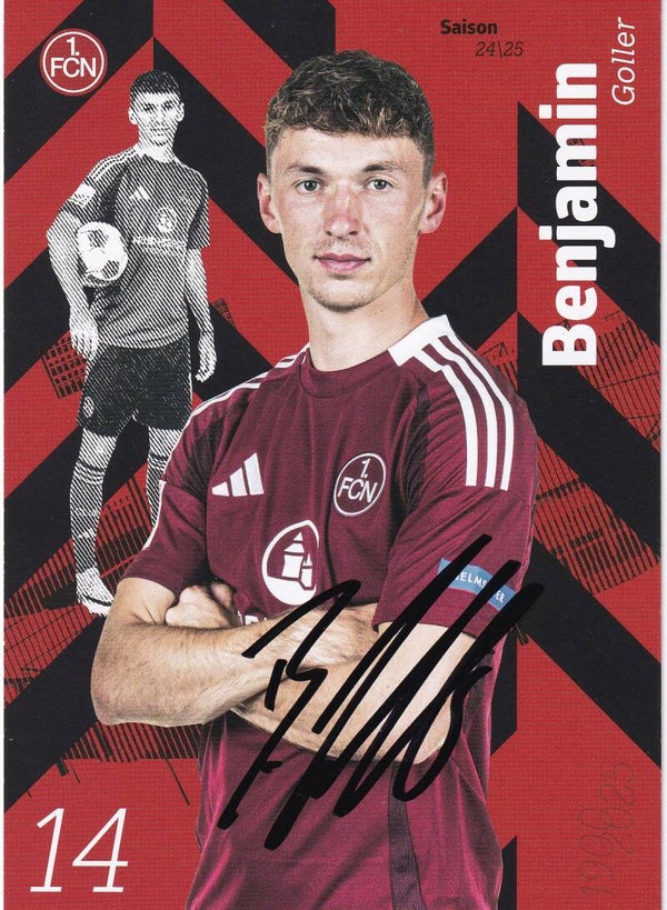 Benjamin Goller - 1.FC Nürnberg - Autogrammkarte 2024