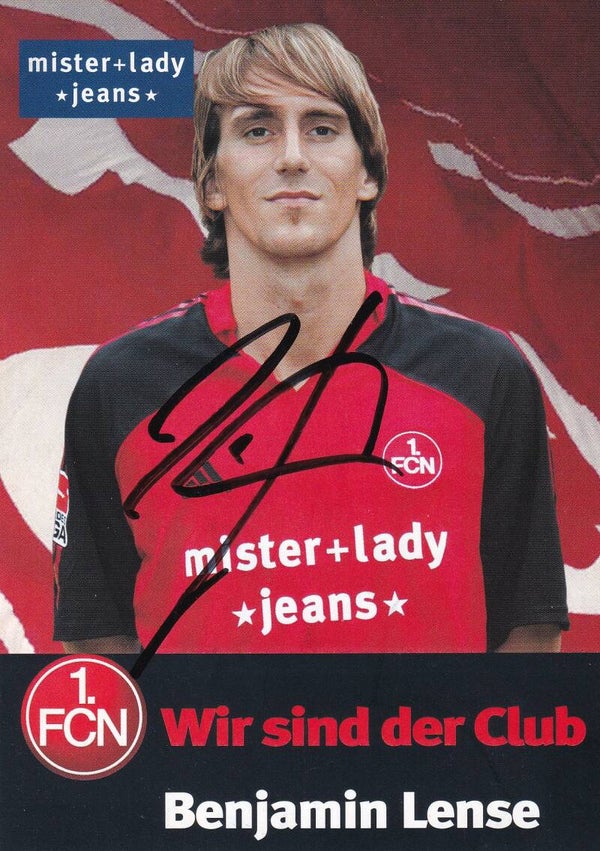 Benjamin Lense / 1.FC Nürnberg / Autogrammkarte 2005