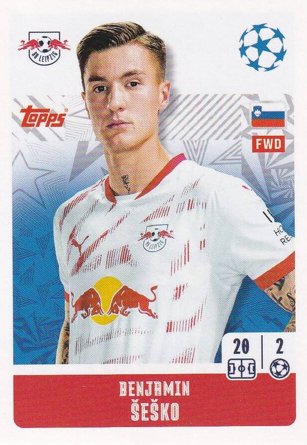 Benjamin Sesko / RB Leipzig / Topps Champions League 2024 / Basis Bild / Nr. 318