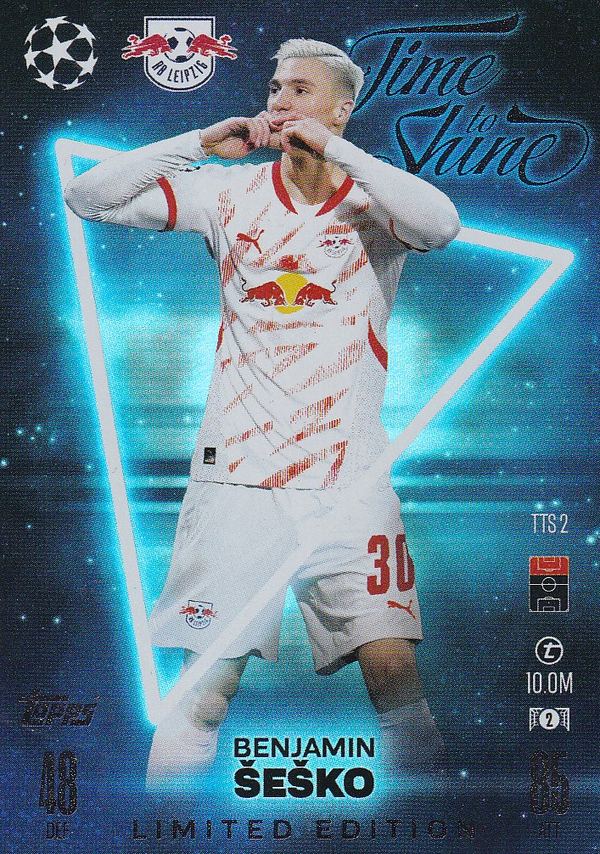 Benjamin Sesko / RB Leipzig / Topps Champions League 2024 / Limited Time to Shine / Nr. TTS 2