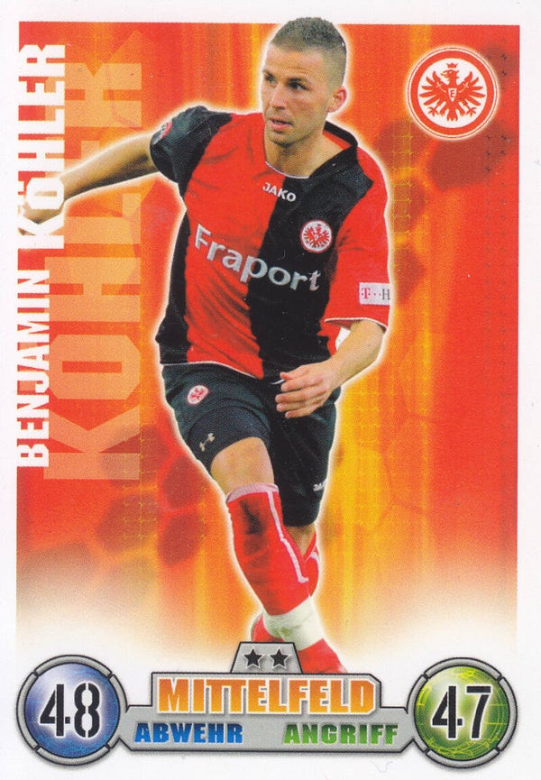 Benjamin Köhler / Eintracht Frankfurt / Topps Match Attax 2008 / Basis Karte / Nr.115