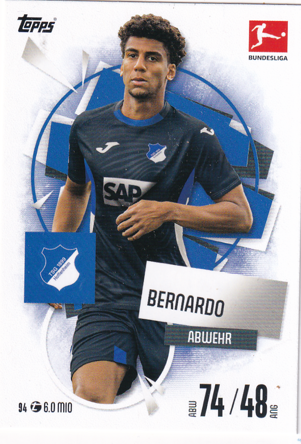 Bernardo - TSG 1899 Hoffenheim - Topps Match Attax 2025 - Basis Karte - Nr. 94
