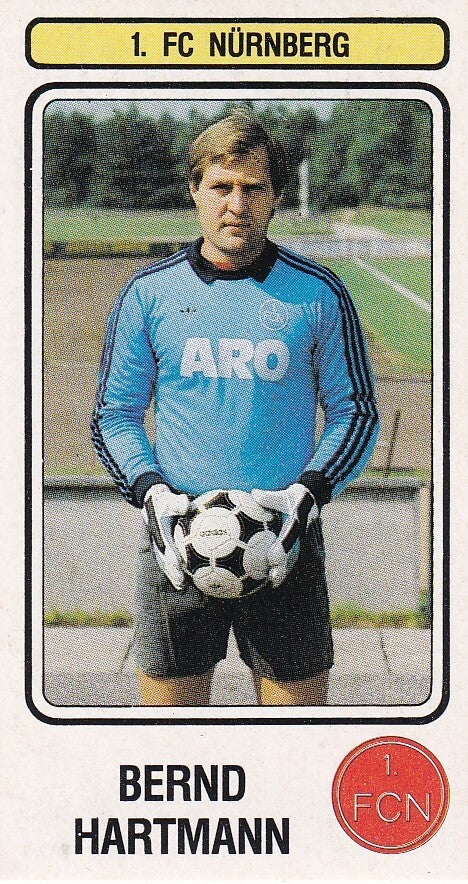 Bernd Hartmann / 1.FC Nürnberg / Panini Bundesliga 1983 / Basis Bild / Nr. 357