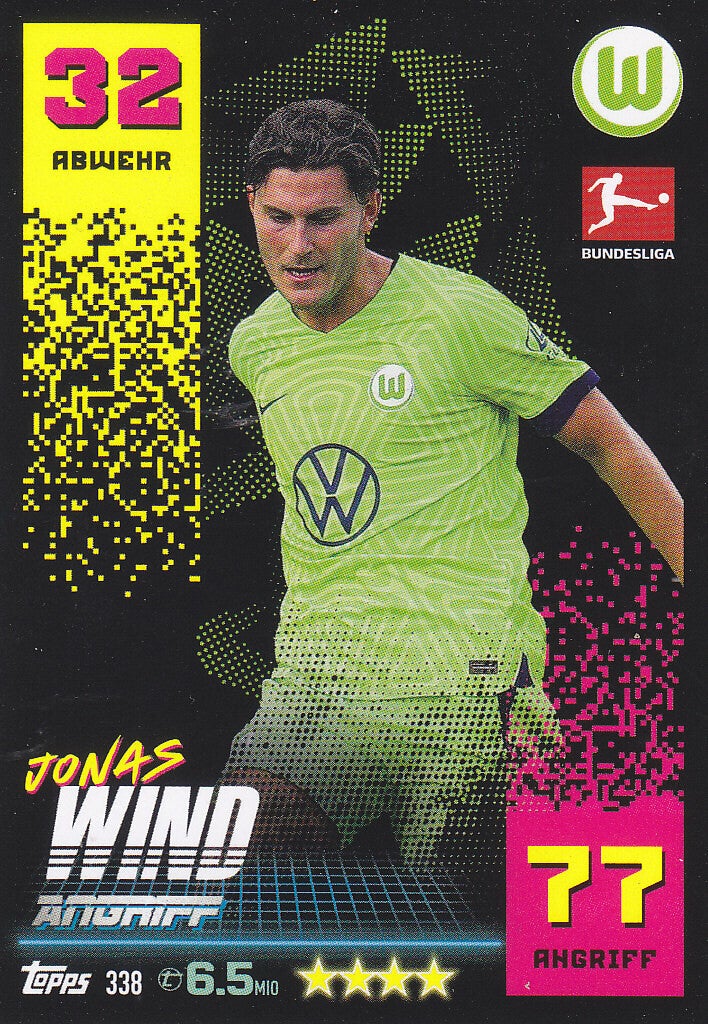 Jonas Wind VFL Wolfsburg Basis Karte Nr.338