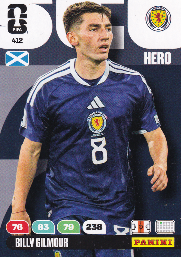 Billy Gilmour - Schottland - Panini WM 2026 - Hero - Nr. 412