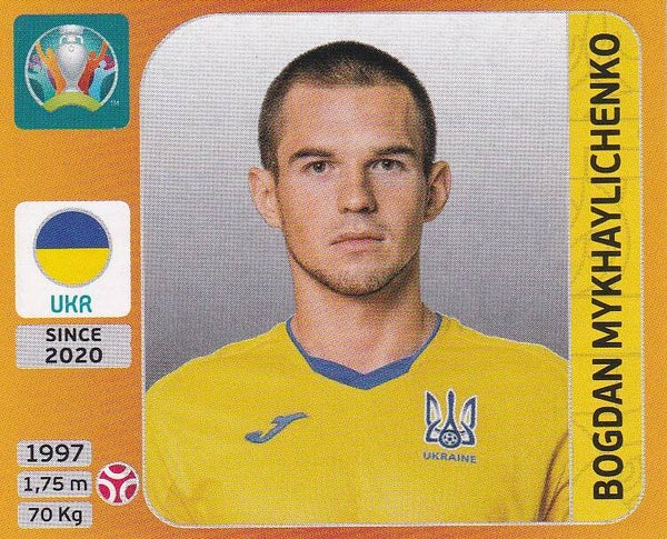 Bogdan Mykhaylichenko / Ukraine / Panini EM 2020 / Basis Bild / Nr. 328