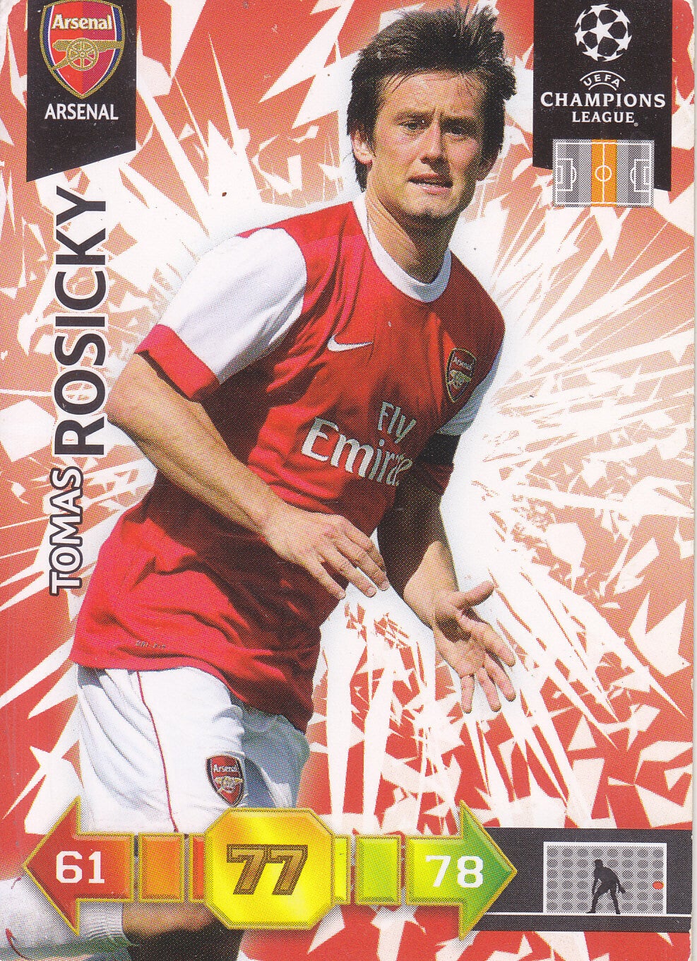 Tomas Rosicky / Arsenal London / Panini Champions League 2010 / Basis Karte / Nr. 6