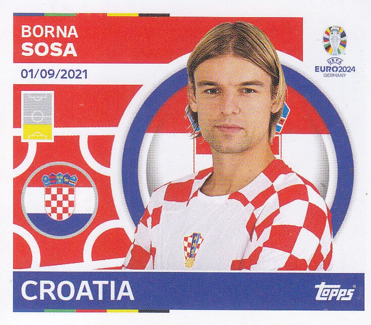 Borno Sosa / Kroatien / Topps EM 2024 / Basis Bild / Nr. CRO 8