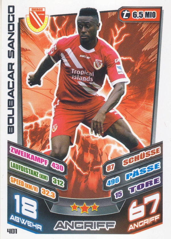 Boubacar Sanogo / Energie Cottbus / Topps Match Attax 2013 / Basis Karte / Nr. 401