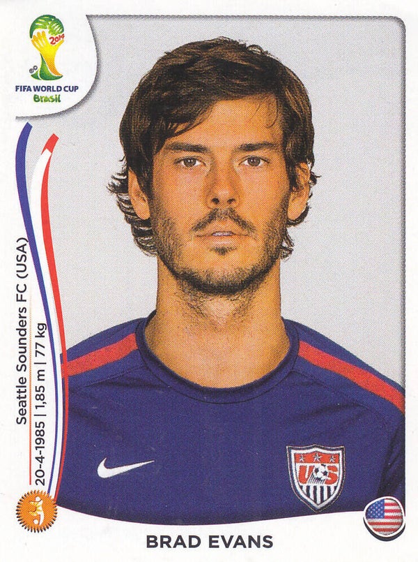 Brad Evans - USA - Panini WM 2014 - Basis Bild - Nr. 556