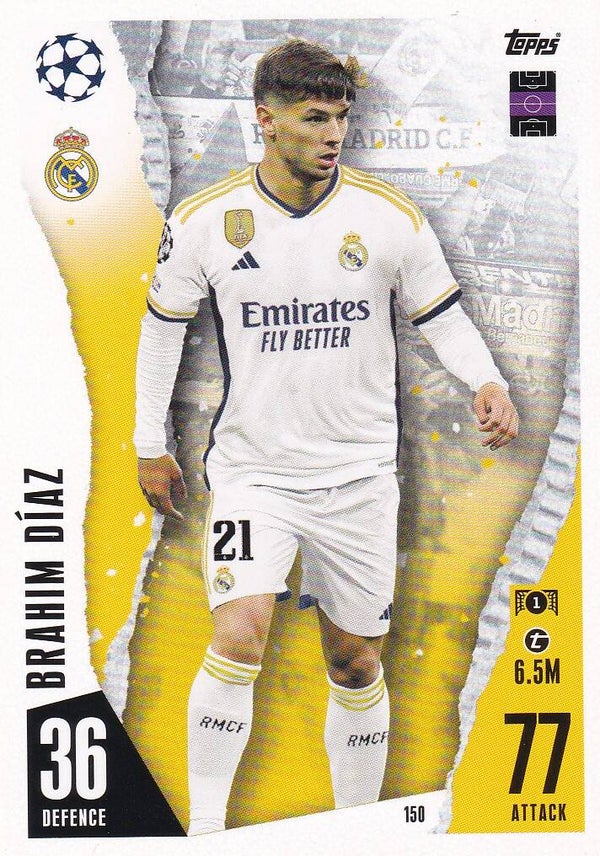 Brahim Diaz / Real Madrid / Topps Champions League 2023 / Basis Karte / Nr. 150