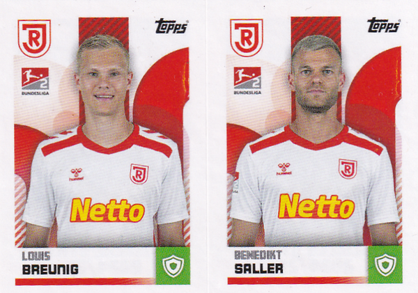 Louis Breuning & Benedikt Saller - SSV Jahn Regensburg - Topps Bundesliga 2024 - Doppelbild - Nr. 505 Nr. 506