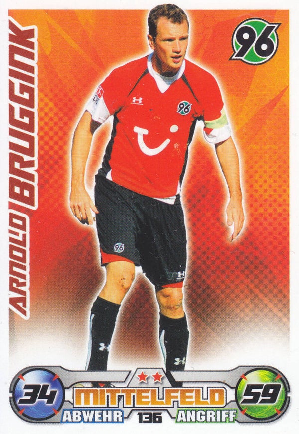 Arnold Bruggink - Hannover 96 - Topps Match Attax 2009 - Basis Karte - Nr. 136