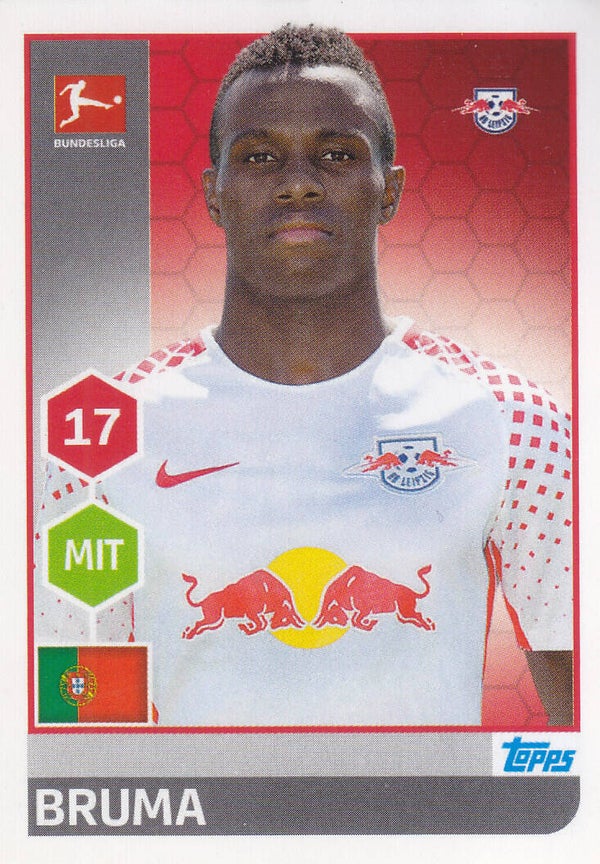 Bruma / RB Leipzig / Topps Bundesliga 2017 / Basis Bild / Nr. 161
