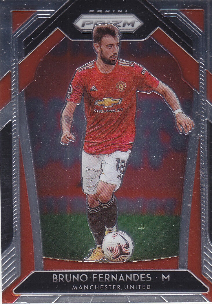 Bruno Fernandes / Manchester United / Panini Prizm Premier League 2020 / Basis Karte / Nr. 12