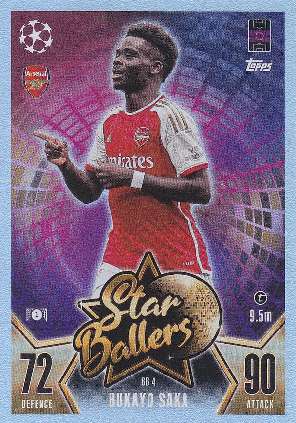 Bukayo Saka / Arsenal London / Topps Champions League 2023 / Star Ballers / Nr.BB4