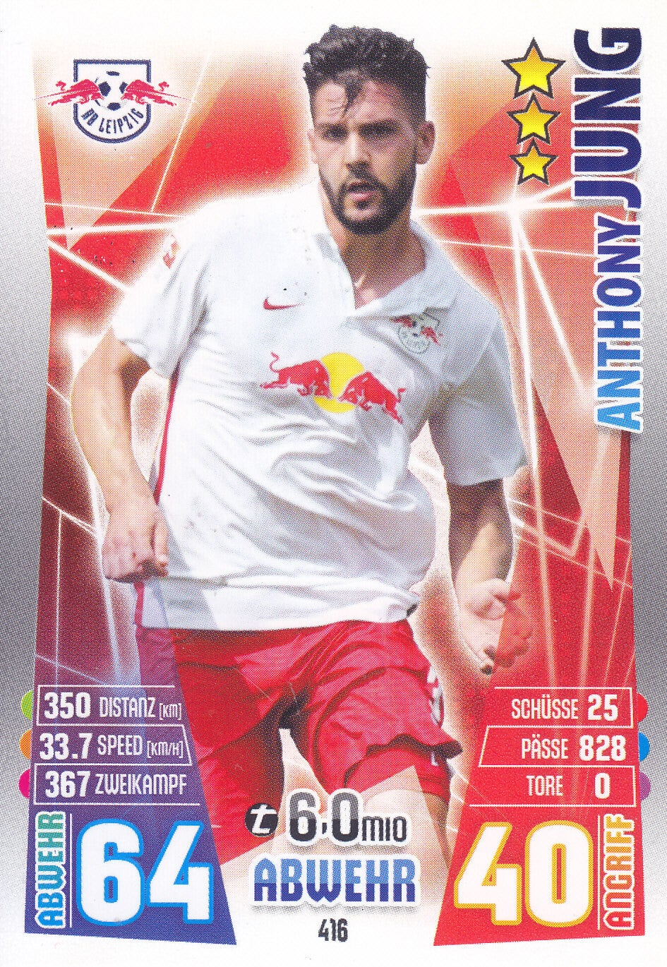 Anthony Jung / RB Leipzig / Topps Match Attax 2015 / Basis Karte / Nr.416