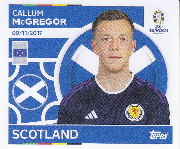 Callum McGregor / Schottland / Topps EM 2024 / Basis Bild / Nr. SCO 12