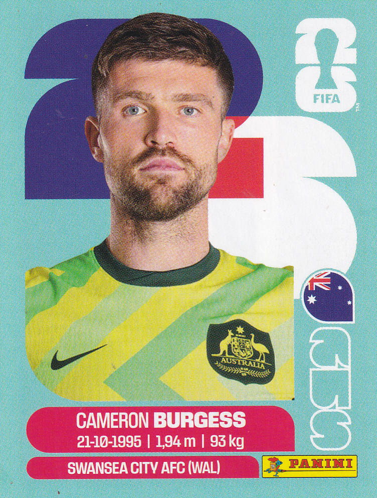 Cameron Burgess - Australien - Panini WM 2026 - Basis Bild - AUS8