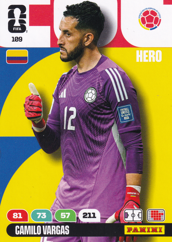 Camilo Vargas - Kolumbien - Panini WM 2026 - Hero - Nr. 109
