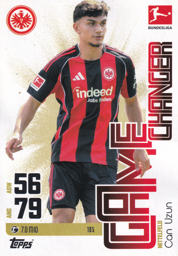 Can Uzun - Eintracht Frankfurt - Topps Match Attax 2025 - Game Changer - Nr. 185