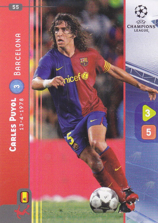 Carles Puyol / FC Barcelona / Panini Champions League 2008 / Basis Karte / Nr.55