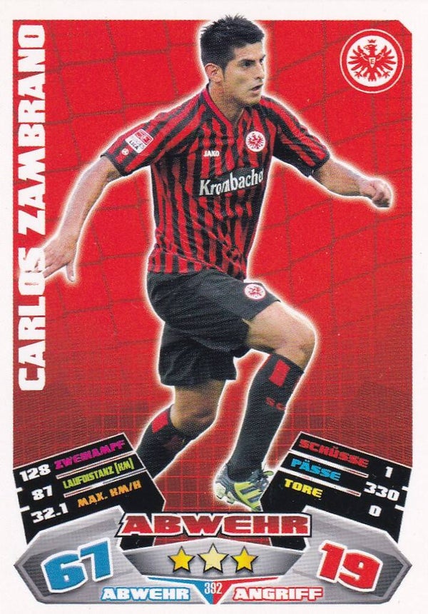 Carlos Zambrano - Eintracht Frankfurt - Topps Match Attax 2012 - Basis Karte - Nr. 392