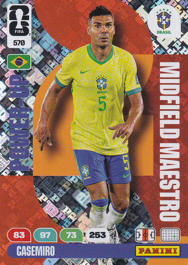 Casemiro - Brasilien - Panini WM 2026 - Power-Up - Midfield Maestro - Nr. 570