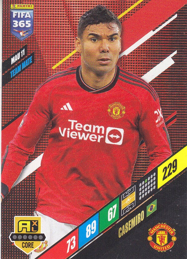 Casemiro - Manchester United - Panini Fifa 365 Jahr 2024 -Team Mate - Nr. MAU 11