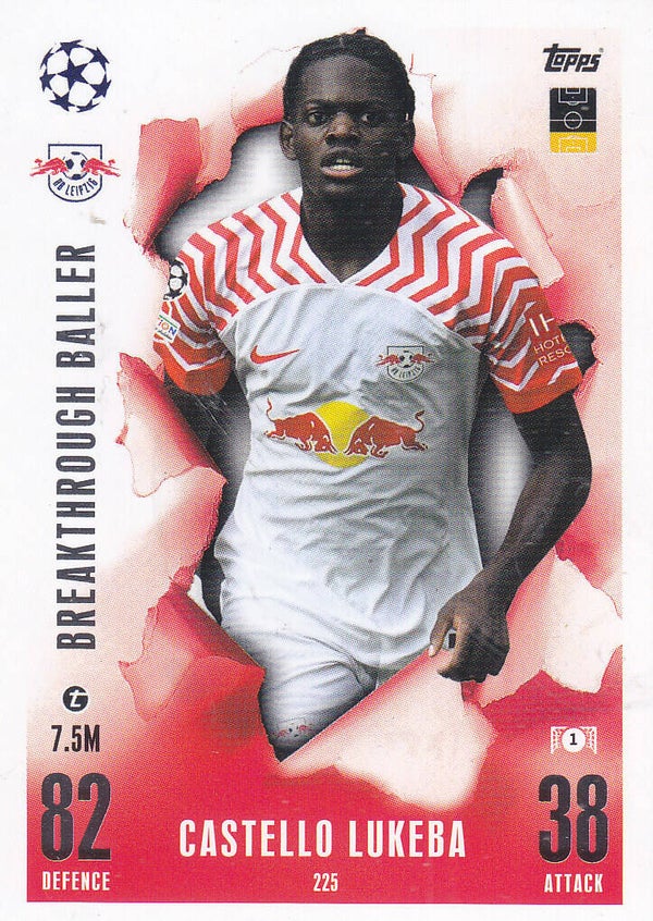 Castello Lukeba / RB Leipzig / Topps Champions League 2023 / Breakthrough Baller / Nr.225