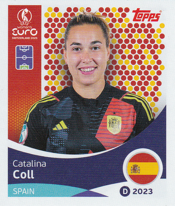 Catalina Coll - Spanien - Topps Frauen EM 2025 - Basis Bild - Nr. 95