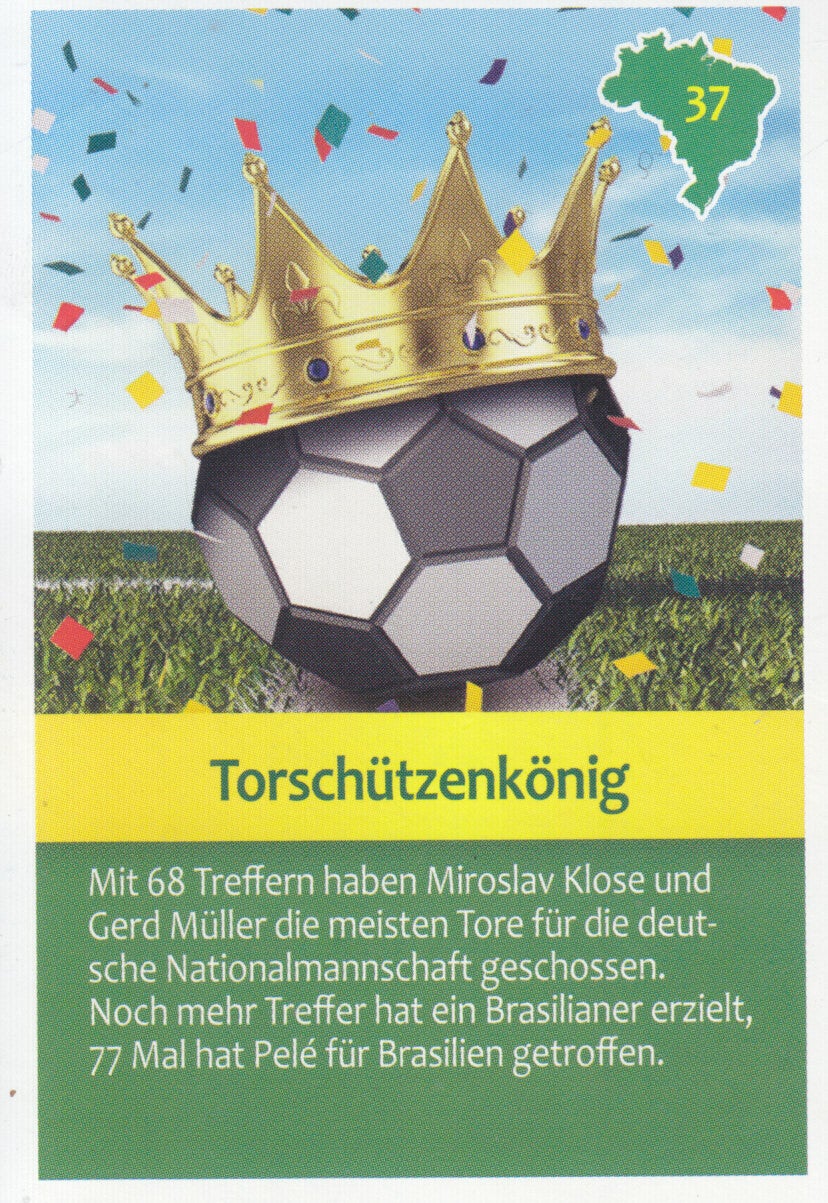 Torschützen König - Entdecke Brasilien - Fussball Karte - Nr. 37