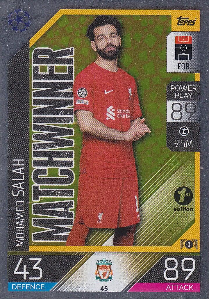 Mohamed Salah / FC Liverpool / Topps Champions League 2022 / Matchwinner / Nr. 45