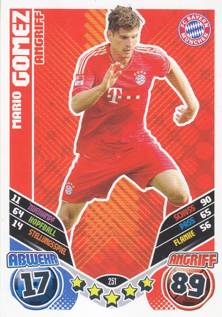 Mario Gomez / FC Bayern München / Topps Match Attax 2011 / Basis Karte / Nr. 251