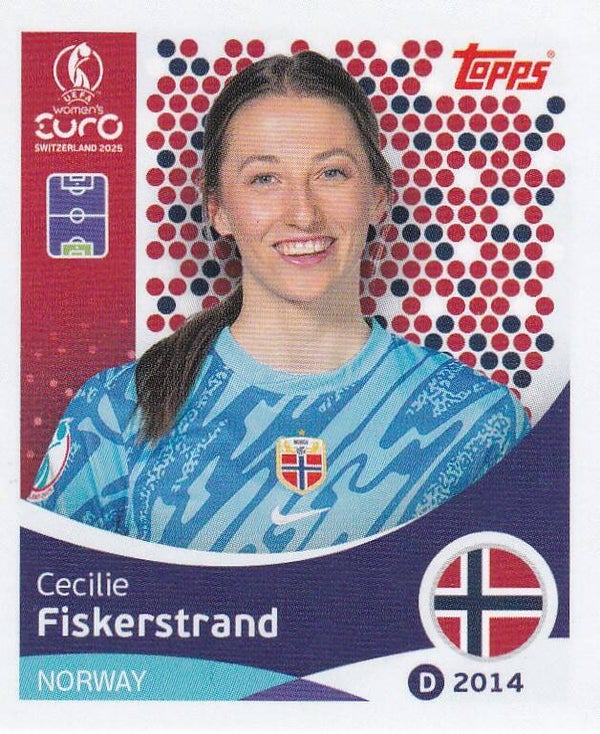 Cecilie Fiskerstrand - Norwegen - Topps Frauen EM 2025 - Basis Bild - Nr. 47