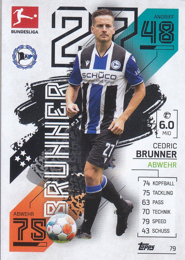 Cedric Brunner / Arminia Bielefeld / Topps Match Attax 2021 / Basis Karte / Nr.79