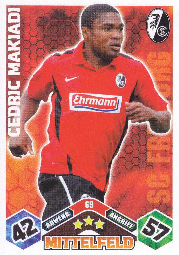 Cedric Makiadi / SC Freiburg / Topps Match Attax 2010 / Basis Karte / Nr. 69