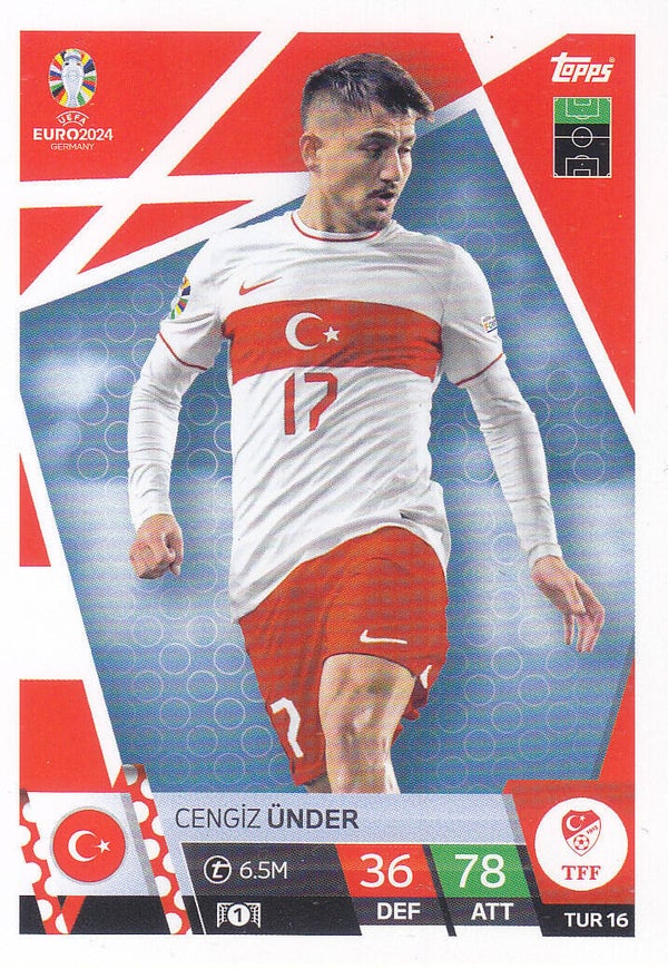 Engiz Ünder / Türkei / Topps EM 2024 / Basis Karte / Nr. TUR 16