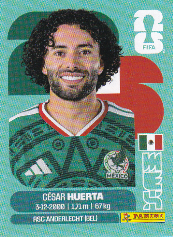 Cesar Huerta - Mexico - Panini WM 2026 - Basis Bild - MEX20