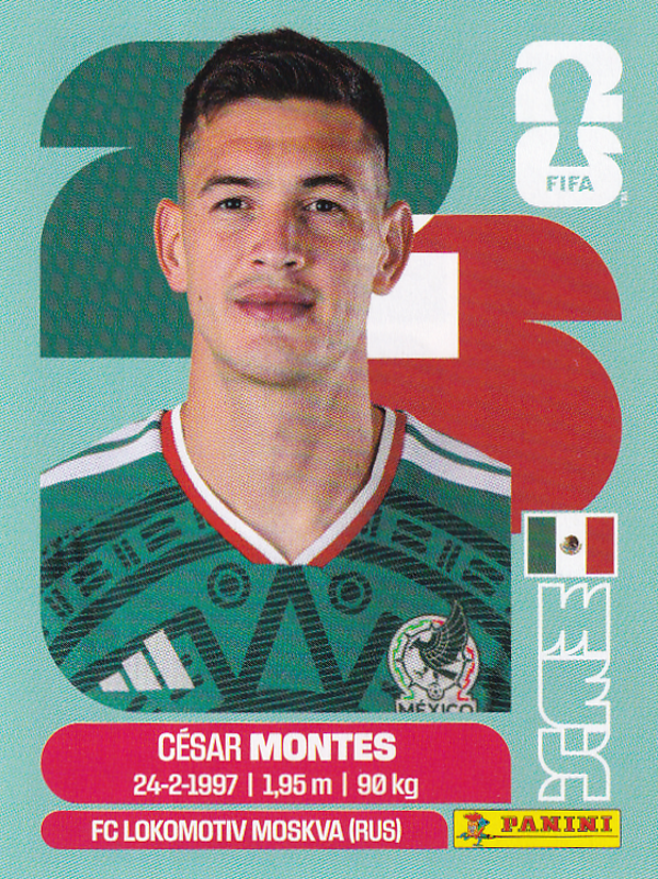 Cesar Montes - Mexico - Panini WM 2026 - Basis Bild - MEX5