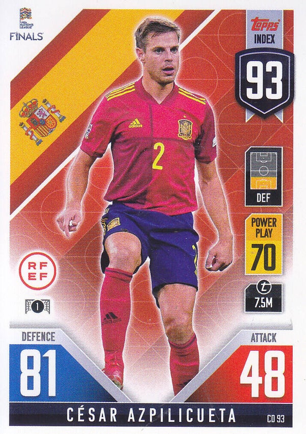 Cesar Azpilicueta / Spanien / Topps Nations League / Basis Karte / Nr. CD 93